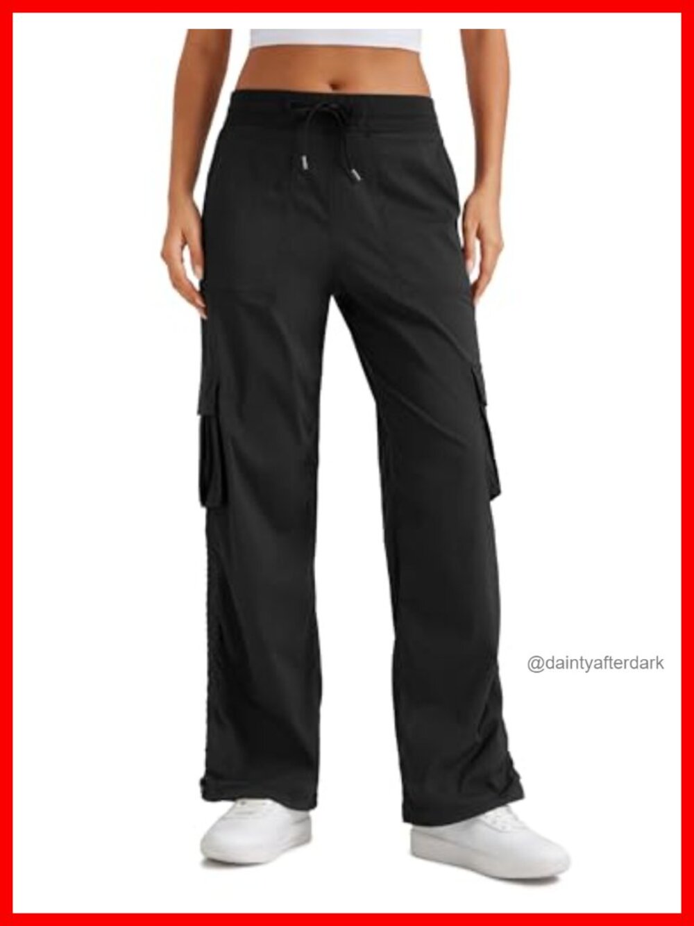 Lightweight Pinstripe Cargo Joggers 30 Inseam Mid Rise Relaxed Fit Quick Dry
